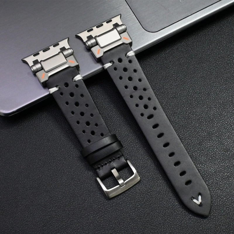 Loopifit Adventurer Leather Apple Watch Band black