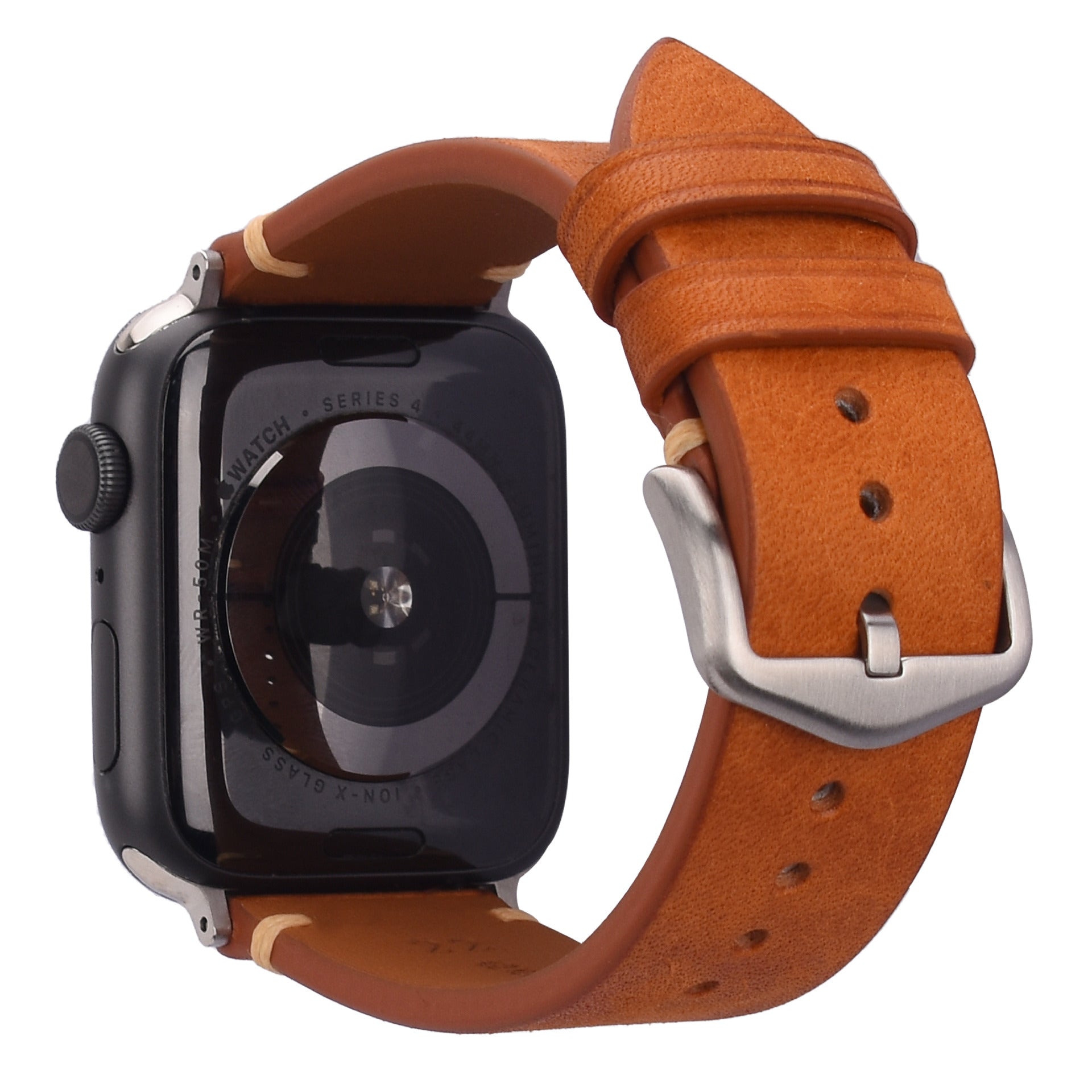 Loopifit Chic Leather Apple Watch Band Orange