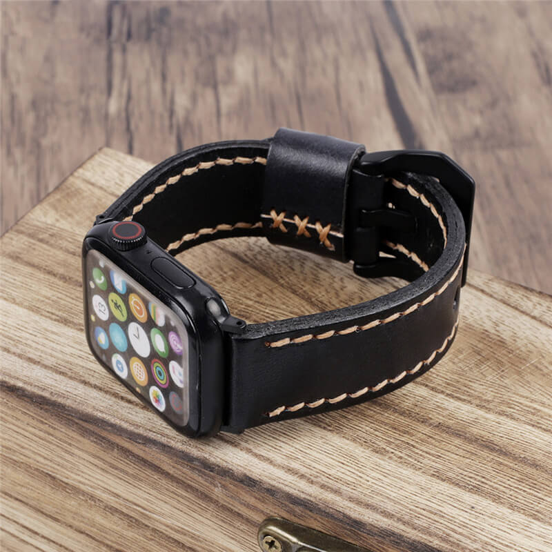 Gentband iwatch Leather Straps Black