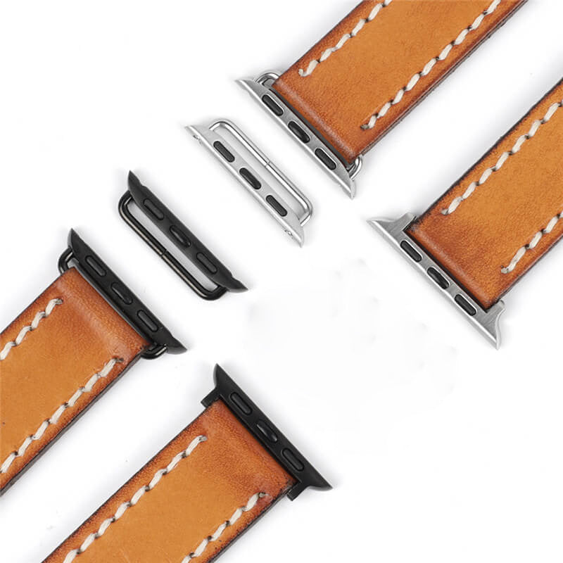 Leather Apple Watch Bands for Men Brown