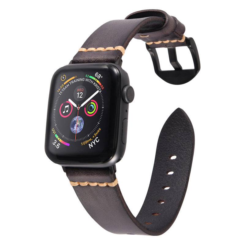 Loopifit Endurance Loop Leather Apple Watch Bands Black