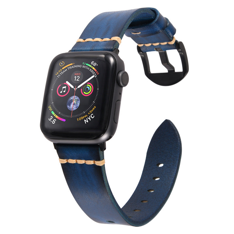 Loopifit Endurance Loop Leather Apple Watch Bands Blue