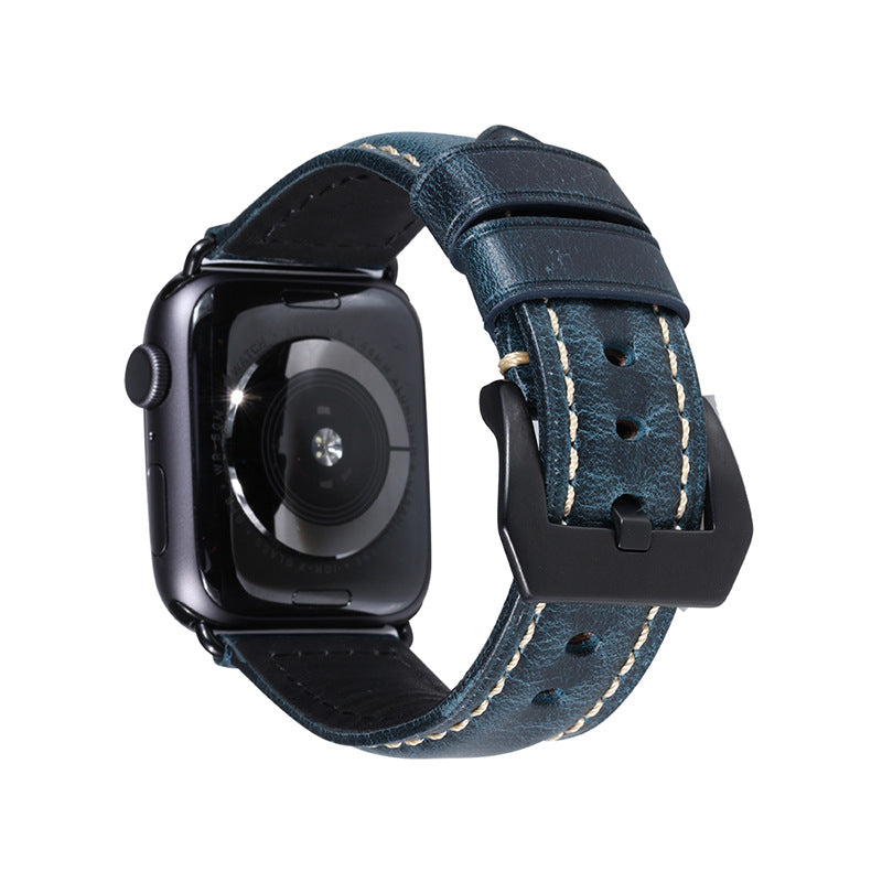 Loopifit Retro Leather Apple Watch Bands Blue