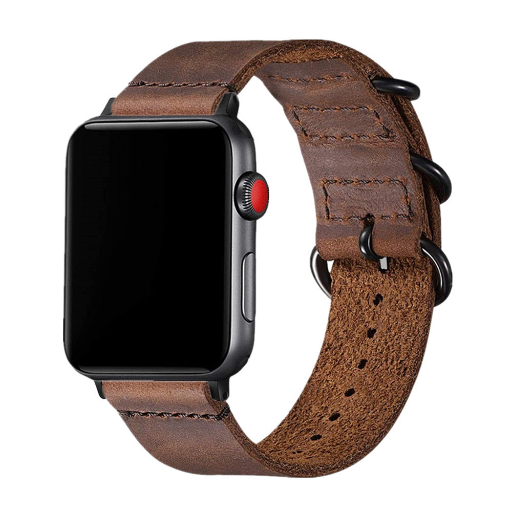 Leather Cmfortable Apple Watch Band Horween Leather Strap Handmade 42mm/44mm/45mm iwatch Watch Band