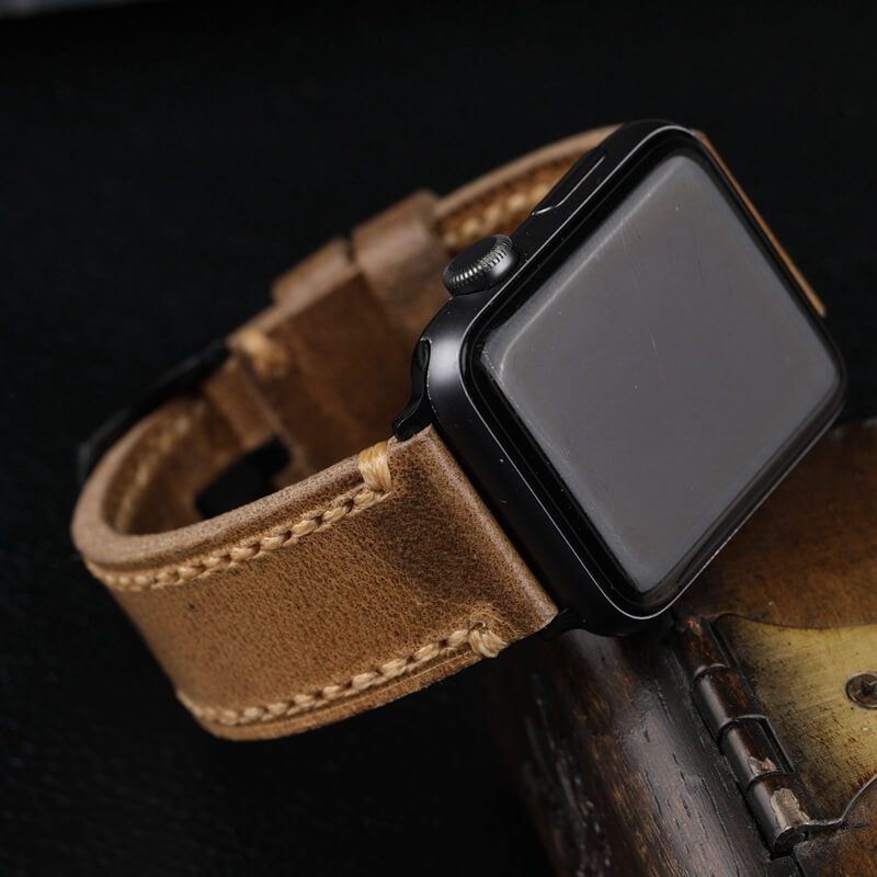 Retro Horween Leather Watch bands for men