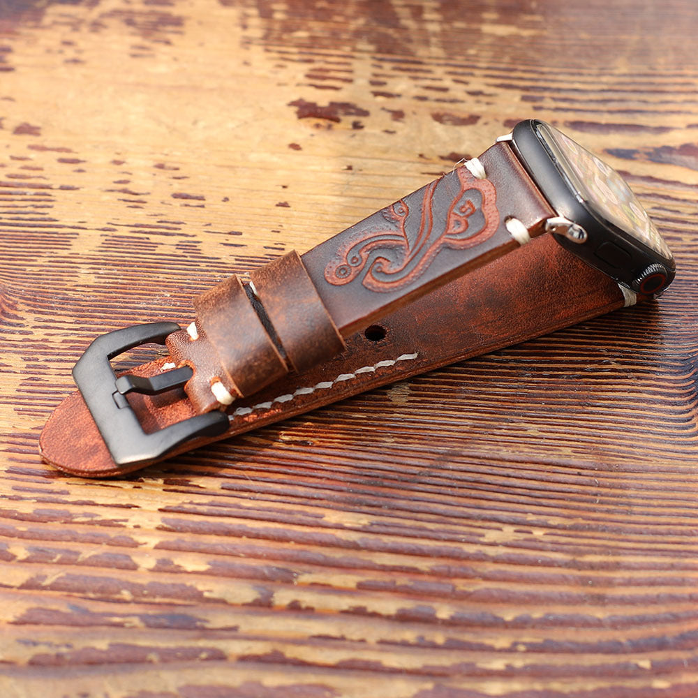 iphone watch bands leather