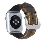 Loopifit Leather Apple Watch Yellow Band Silver Adapter 
