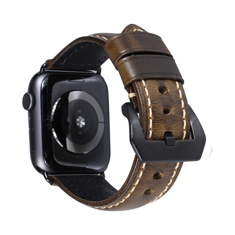 luxury Leather Apple Watch Bands 38/40 42/4442mm Retro Apple Straps Series 3/4/5/6/7