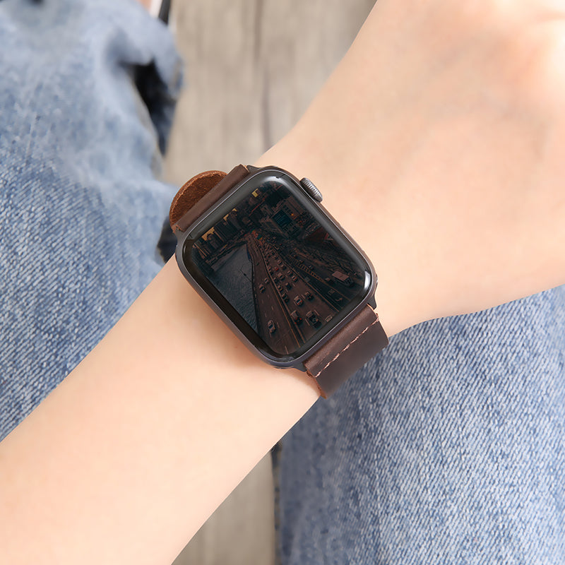 Bronze Leather Apple Watch Straps